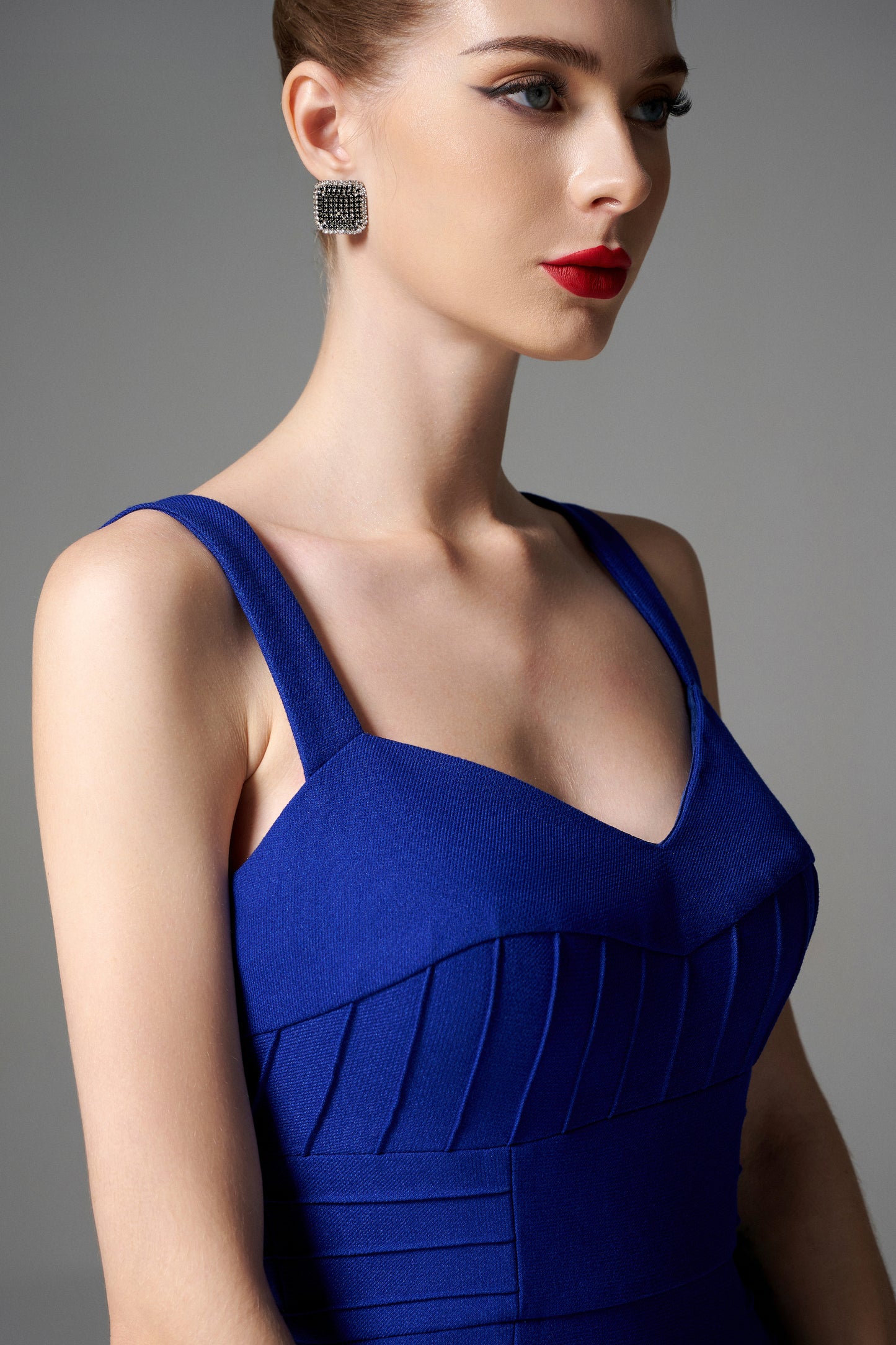 Royal Blue Bandage Bodycon Midi Dress