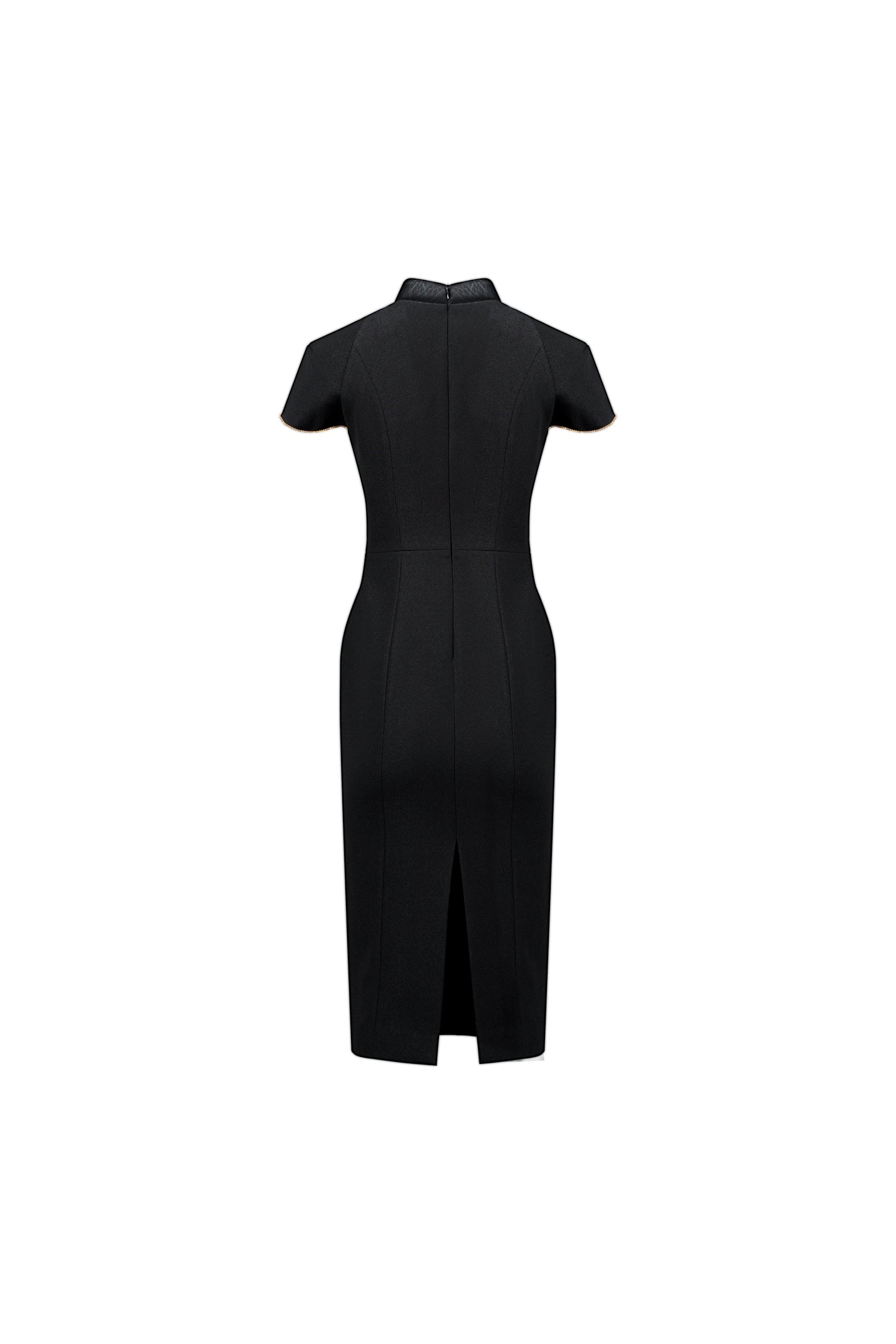 Le SoLeil Gabardine and Silk Structured Midi Dress