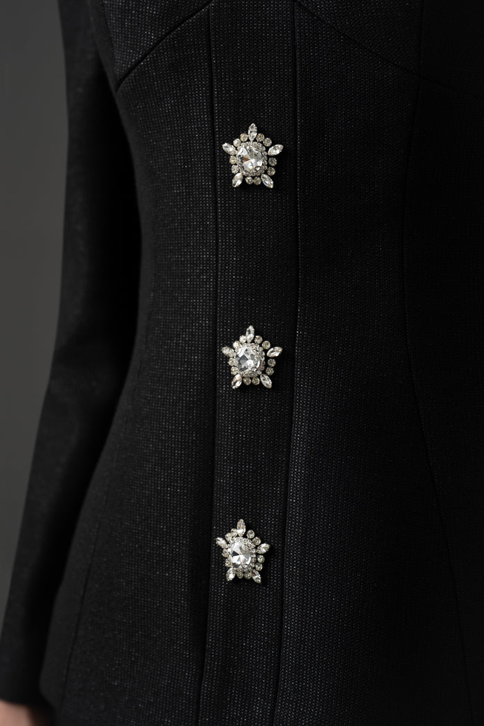 Gabardine Peplum Blazer and Pencil Skirt Set