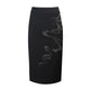 Luxury Brocade Blazer & Embellished Black Midi Skirt Set