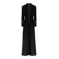 Modern Black Gown with Gold Embroidered Sleeves