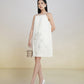 White Floral Embroidered A-Line Mini Dress