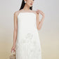 White Floral Embroidered A-Line Mini Dress