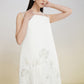 White Floral Embroidered A-Line Mini Dress