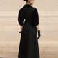 Black Suit Set with Peplum Jacket