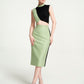 Light Green Long Coat and Pencil Skirt Set