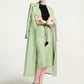 Light Green Long Coat and Pencil Skirt Set