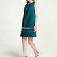 Sleeveless Teal Mini Dress with Embellished Detailing
