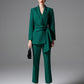 Emerald Green Belted Blazer & Pantsuit Set