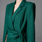Emerald Green Belted Blazer & Pantsuit Set