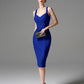 Royal Blue Bandage Bodycon Midi Dress
