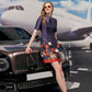 Silk Shirt Dress with Floral Hem for Chic Occasions
