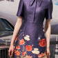 Silk Shirt Dress with Floral Hem for Chic Occasions