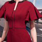 Short Pleated Sleeve Bodycon Dress