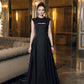 Black Cutout Evening Gown