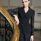 Black Lace Pantsuit with Blazer