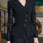 Black Lace Pantsuit with Blazer