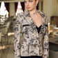 Luxury Brocade Blazer & Embellished Black Midi Skirt Set