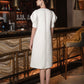 White Queen of Hearts Embroidered Midi Dress