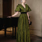 Emerald Opulence Lace Gown