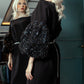 Black Dress with Statement Embellished Sleeve