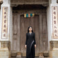 Satin Polyester Silk Coat and Wide-Leg Trousers Set