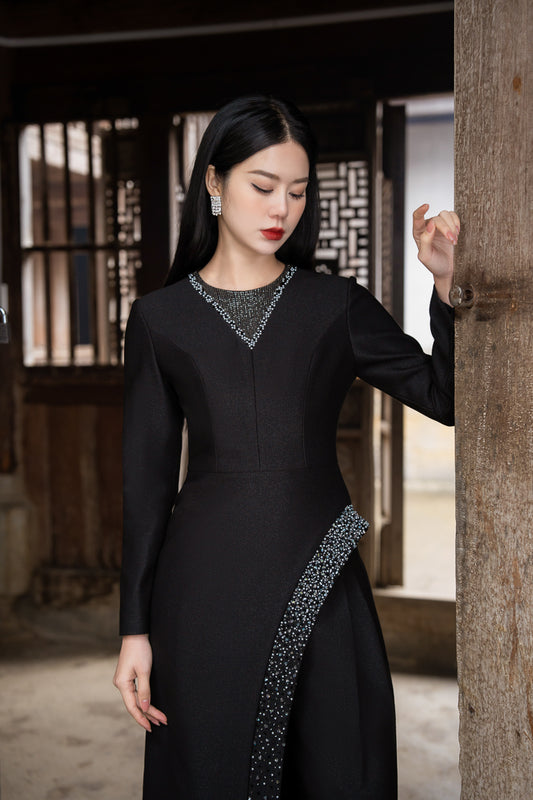 Satin Polyester Silk Coat and Wide-Leg Trousers Set