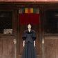 Black Embellished Cape Jacket with Tulle Skirt