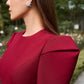 Structured Gabardine Midi Dress with Statement Bow