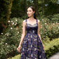 Floral Jacquard Brocade A-Line Dress