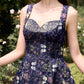 Floral Jacquard Brocade A-Line Dress