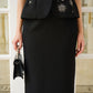 Le SoLeil Gabardine Coat and Dress Set with Embroidered Detailing