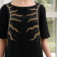 Le SoLeil Gabardine A-Line Dress with Embroidered Detail