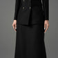 Gabardine Tailored Blazer and Skirt Set