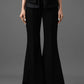 Jacquard Gabardine Puff-Sleeve Blazer and Flared Pants Set