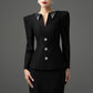 Gabardine Peplum Blazer and Pencil Skirt Set
