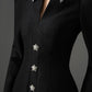 Gabardine Peplum Blazer and Pencil Skirt Set