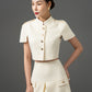 Tweed Cropped Jacket and Skirt Set
