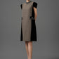 Tweed and Velvet Embellished Shift Dress