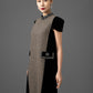 Tweed and Velvet Embellished Shift Dress