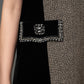 Tweed and Velvet Embellished Shift Dress