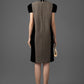 Tweed and Velvet Embellished Shift Dress