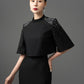 Gabardine Cape Blouse and Skirt Set
