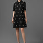 Gabardine Embroidered Shift Dress