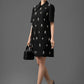 Gabardine Embroidered Shift Dress