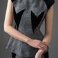 Tweed and Gabardine Structured Vest and Pencil Skirt Set