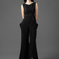 Cotton Drape Wide-Leg Jumpsuit