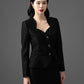 Gabardine Peplum Blazer and Pencil Skirt Set