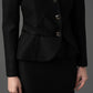 Gabardine Peplum Blazer and Pencil Skirt Set