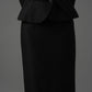 Gabardine Peplum Blazer and Pencil Skirt Set